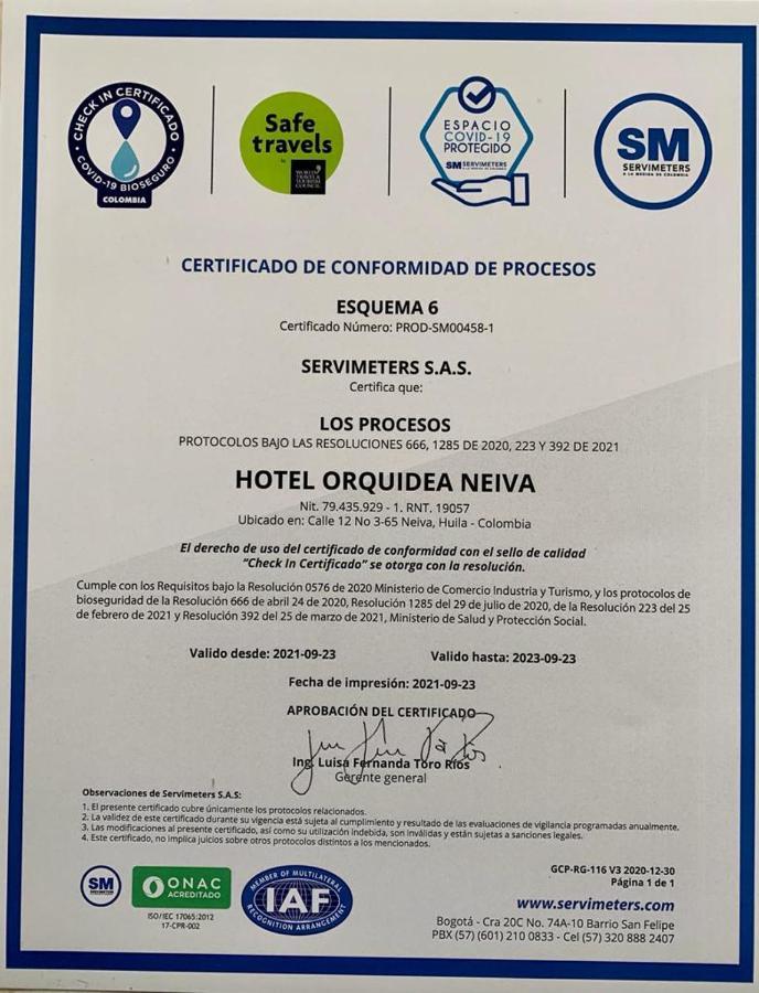 Hotel Orquidea Neiva Neiva  Exterior photo
